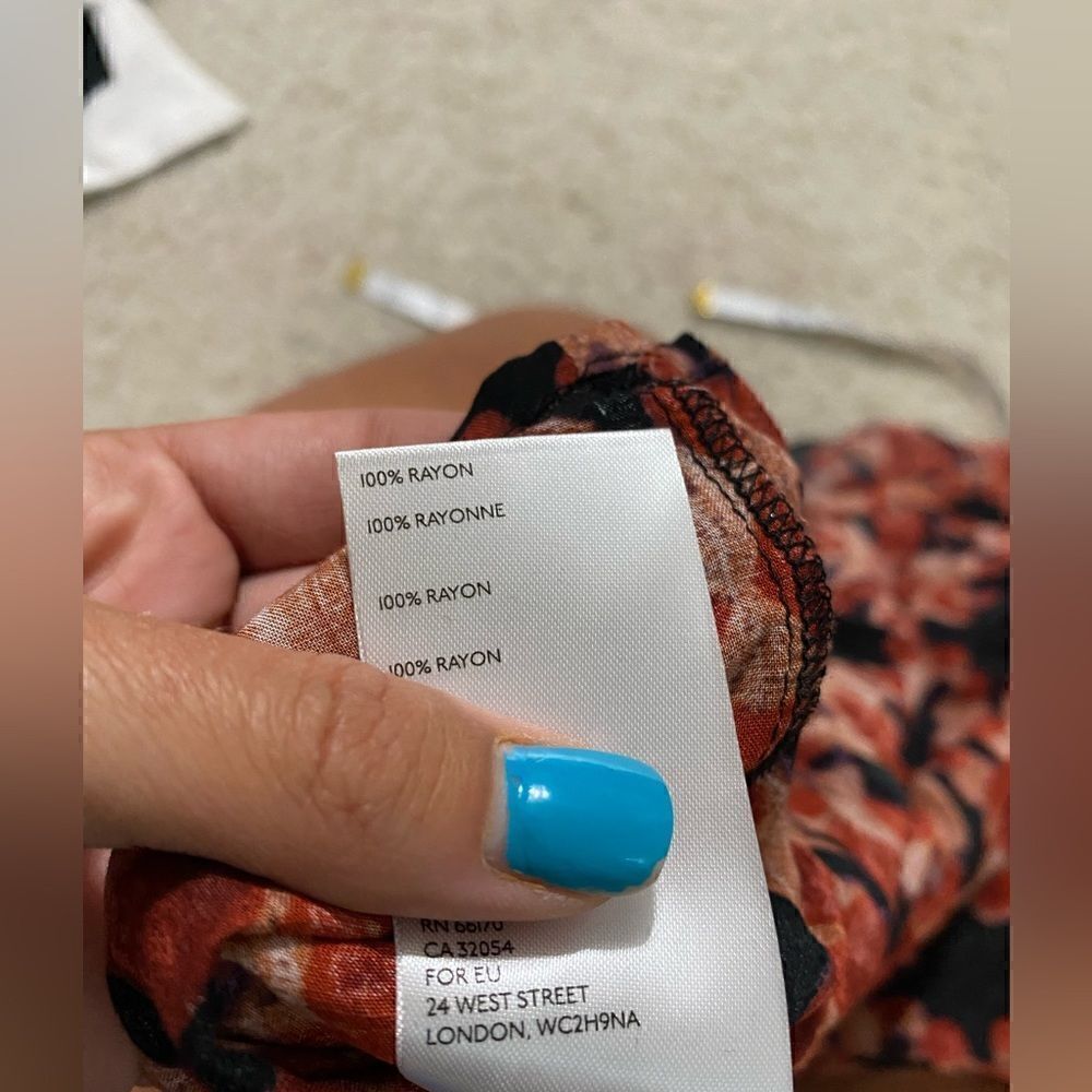 Free People One Shoulder Floral Ruffle top NWT - Picture 5 of 7